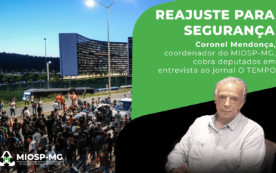 REAJUSTE PARA SEGURANÇA: Coronel Mendonça, coordenador do MIOSP-MG, cobra deputados em entrevista ao jornal O TEMPO